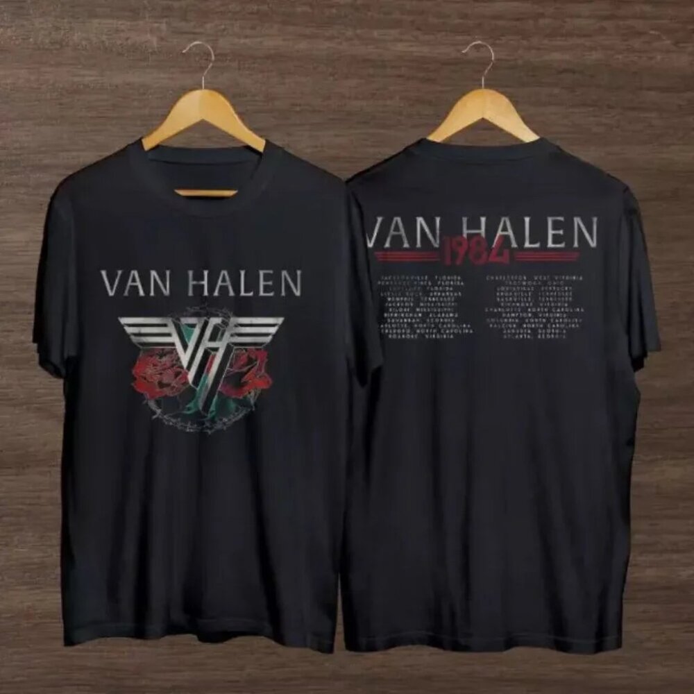 Van Halen 1984 Tour Graphic Band T-Shirt Vintage Rock Concert Tee 98